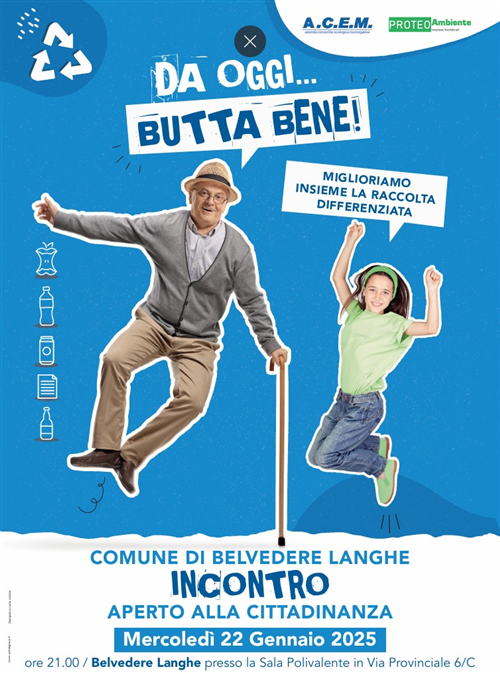 Raccolta differenziata - INCONTRO informativo - Mercoledì 22 gennaio ore 21.00